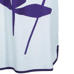 Pre Owned فستان سي باي كلوي أبيض مطبوع واسع L