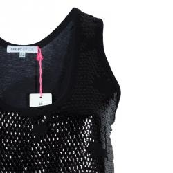 Pre Owned See by Chloe Black Sequin Tank Dress S