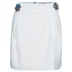Pre Owned See by Chloe White Belt Detail Mini Skirt M