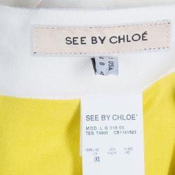 Pre Owned See by Chloe White Belt Detail Mini Skirt M