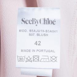 Pre Owned See by Chloe Blush Pink Ruffle Detail Skirt L