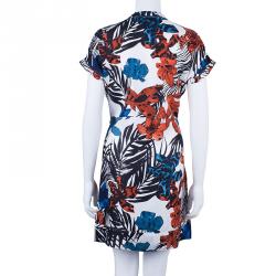 Pre Owned فستان سي باي كلوي حرير طباعة موردة مقاس S