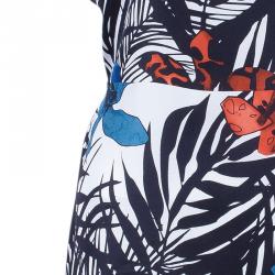 Pre Owned فستان سي باي كلوي حرير طباعة موردة مقاس S