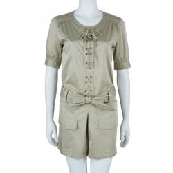 Pre Owned See By Chloe Beige Tie-up Romper M