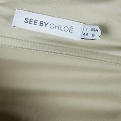 Pre Owned See By Chloe Beige Tie-up Romper M
