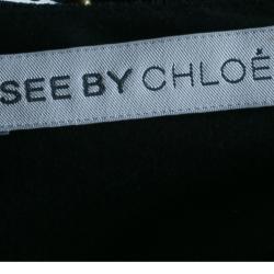 Pre Owned See by Chloe Black Velvet Jumpsuit S