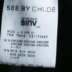 Pre Owned See by Chloe Black Velvet Jumpsuit S