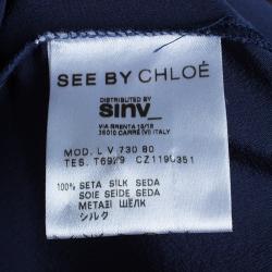 Pre Owned See by Chloe Navy Blue Blouse M