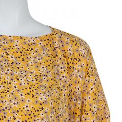 Pre Owned فستان سي باي كلوي أصفر منقط S