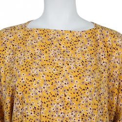 Pre Owned فستان سي باي كلوي أصفر منقط S