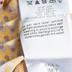 Pre Owned فستان سي باي كلوي أصفر منقط S