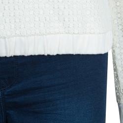 Pre Owned See By Chloe Cream Cotton Jumper M