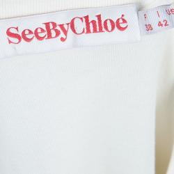 Pre Owned See By Chloe Cream Cotton Jumper M
