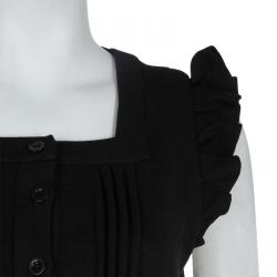 Pre Owned See by Chloe Black Ruffle Dress M