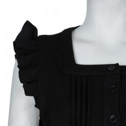 Pre Owned See by Chloe Black Ruffle Dress M