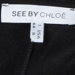 Pre Owned See by Chloe Black Ruffle Dress M