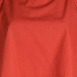 Pre Owned فستان سي باي كلوي كم قصير قطن أحمر S