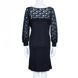 Pre Owned فستان سي باي كلوي دانتيل أسود قطن M