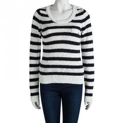 Pre Owned See By Chloe Striped Chunky Knit Sweater S
