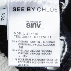 Pre Owned See By Chloe Striped Chunky Knit Sweater S