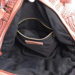 Pre Owned See By Chloe Pink Knit Joyrider Bowling Bag