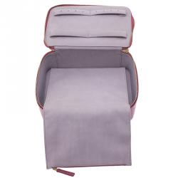 Smythson Pink Python Embossed Leather Mara Jewelry Pouch