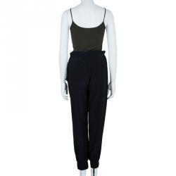 Pre Owned Sonia Rykiel Black Cuffed Trousers M