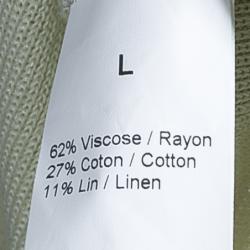 Pre Owned Sonia Rykiel Cream Long Sleeve Knit Top L