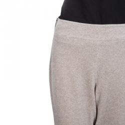 Pre Owned Sonia Rykiel Beige Zip Detail Sweat Pants L