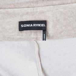 Pre Owned Sonia Rykiel Beige Zip Detail Sweat Pants L