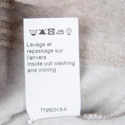 Pre Owned Sonia Rykiel Beige Zip Detail Sweat Pants L