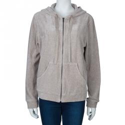 Pre Owned Sonia Rykiel Beige Zip Front Hoodie Jacket XL