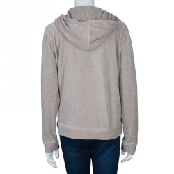 Pre Owned Sonia Rykiel Beige Zip Front Hoodie Jacket XL