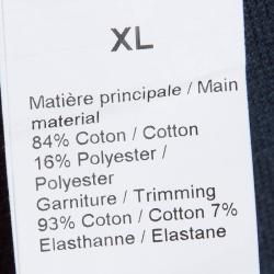 Pre Owned Sonia Rykiel Multicolor Striped Velvet Short Sleeve Hoodie XL