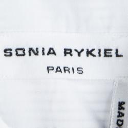 Pre Owned Sonia Rykiel Contrast Shoulder Yoke Detail Striped Shirt S