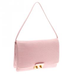 Pre Owned Sonia Rykiel Pink Leather Flap Bag