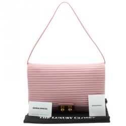 Pre Owned Sonia Rykiel Pink Leather Flap Bag