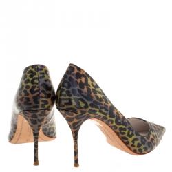 Sophia Webster Multicolor Leopard Print Izzy Holographic Pumps Size 38