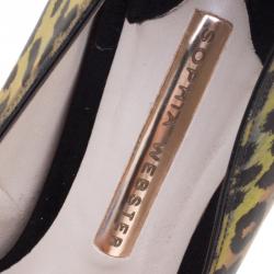 Sophia Webster Multicolor Leopard Print Izzy Holographic Pumps Size 38