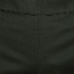 St. John Olive Green Wool Straight Fit Trousers S