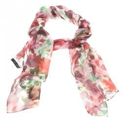 St. John Brigitte Floral Print Georgette Scarf