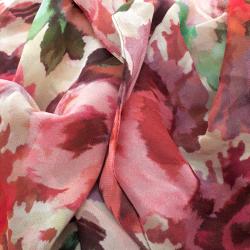 St. John Brigitte Floral Print Georgette Scarf