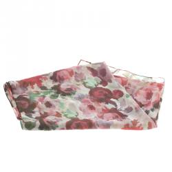 St. John Brigitte Floral Print Georgette Scarf