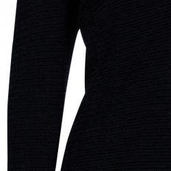 St. John Black Collarless Embellished Blazer M