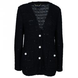 مملوكة مسبقًا St. John Black Pearl Detail Jacket L