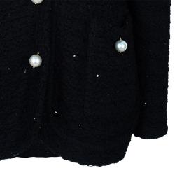 مملوكة مسبقًا St. John Black Pearl Detail Jacket L
