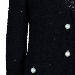 مملوكة مسبقًا St. John Black Pearl Detail Jacket L