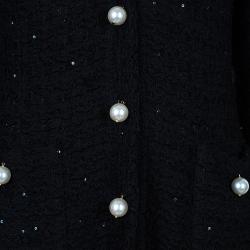 مملوكة مسبقًا St. John Black Pearl Detail Jacket L