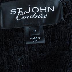 مملوكة مسبقًا St. John Black Pearl Detail Jacket L