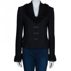 St. John  Black Wool Jacket L